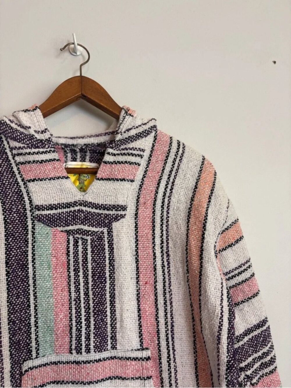 Fun Iguana Jack Multicolor Mexican Striped Baja Mexicali Hoodie Sweatshirt